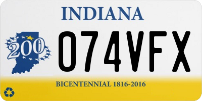 IN license plate 074VFX
