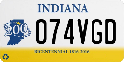 IN license plate 074VGD