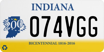 IN license plate 074VGG