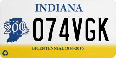 IN license plate 074VGK