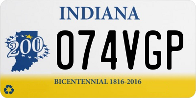 IN license plate 074VGP