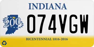 IN license plate 074VGW