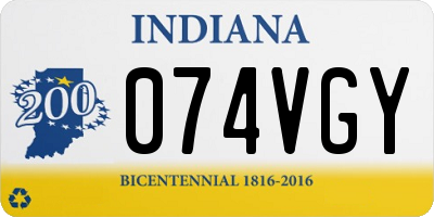 IN license plate 074VGY
