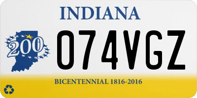 IN license plate 074VGZ
