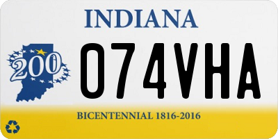 IN license plate 074VHA
