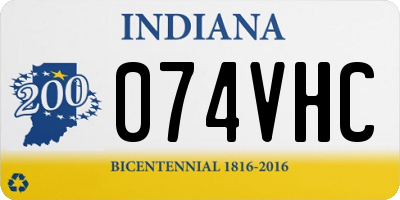IN license plate 074VHC
