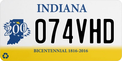 IN license plate 074VHD
