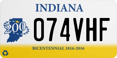 IN license plate 074VHF