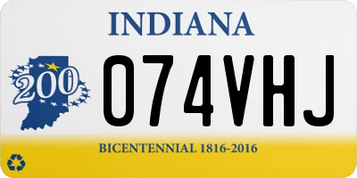 IN license plate 074VHJ