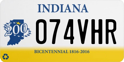 IN license plate 074VHR
