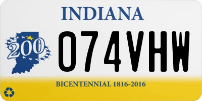 IN license plate 074VHW
