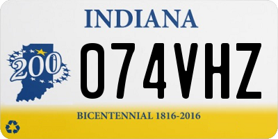 IN license plate 074VHZ