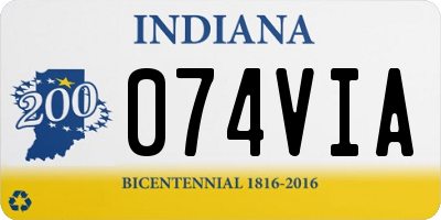 IN license plate 074VIA