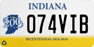 IN license plate 074VIB