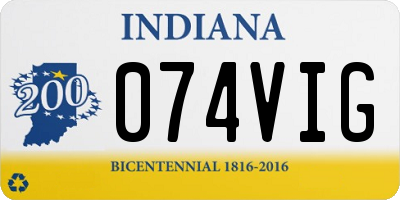 IN license plate 074VIG