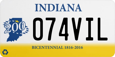 IN license plate 074VIL