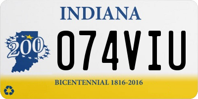 IN license plate 074VIU