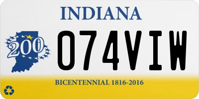 IN license plate 074VIW