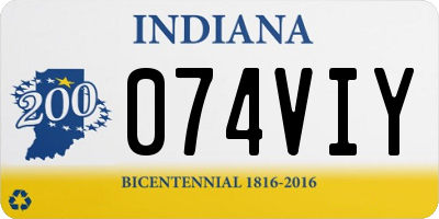IN license plate 074VIY