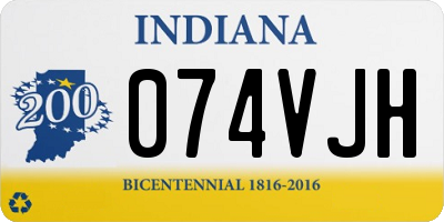 IN license plate 074VJH