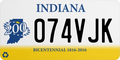 IN license plate 074VJK