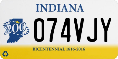 IN license plate 074VJY