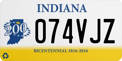 IN license plate 074VJZ