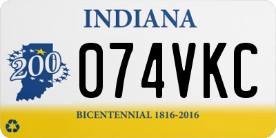 IN license plate 074VKC