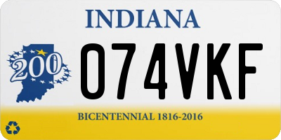 IN license plate 074VKF