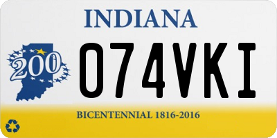 IN license plate 074VKI