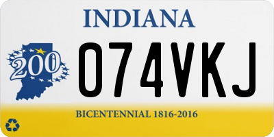 IN license plate 074VKJ