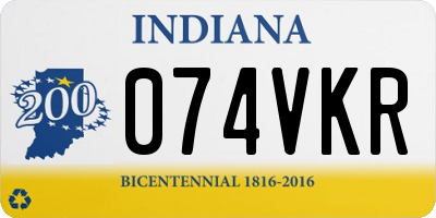 IN license plate 074VKR