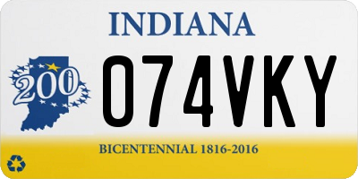 IN license plate 074VKY