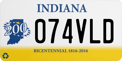 IN license plate 074VLD