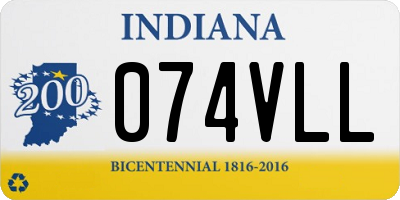 IN license plate 074VLL