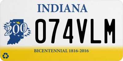 IN license plate 074VLM