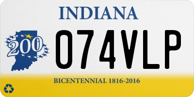 IN license plate 074VLP