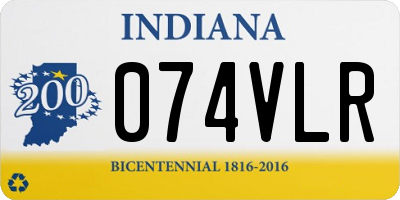 IN license plate 074VLR
