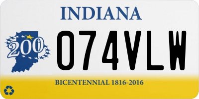 IN license plate 074VLW
