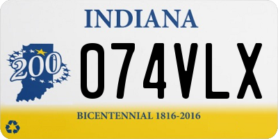 IN license plate 074VLX