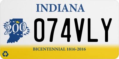 IN license plate 074VLY