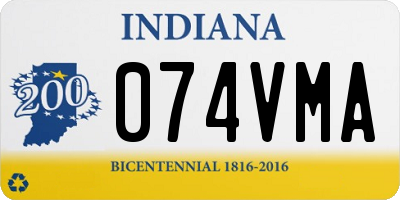 IN license plate 074VMA