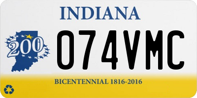 IN license plate 074VMC
