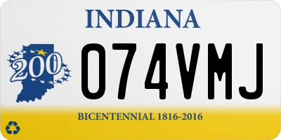 IN license plate 074VMJ