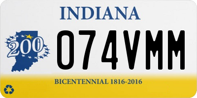 IN license plate 074VMM