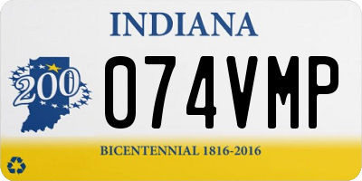 IN license plate 074VMP