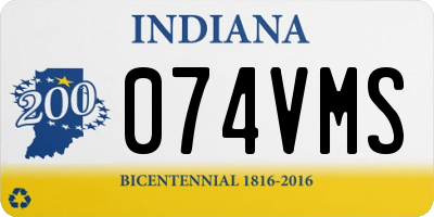 IN license plate 074VMS