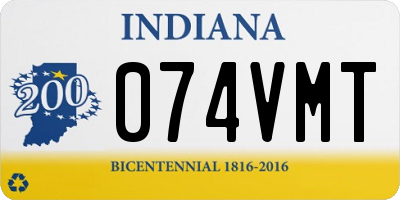 IN license plate 074VMT