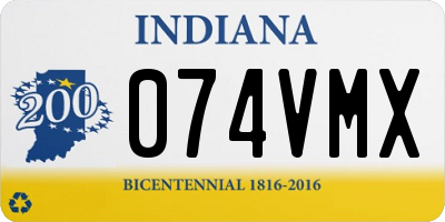 IN license plate 074VMX