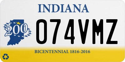 IN license plate 074VMZ
